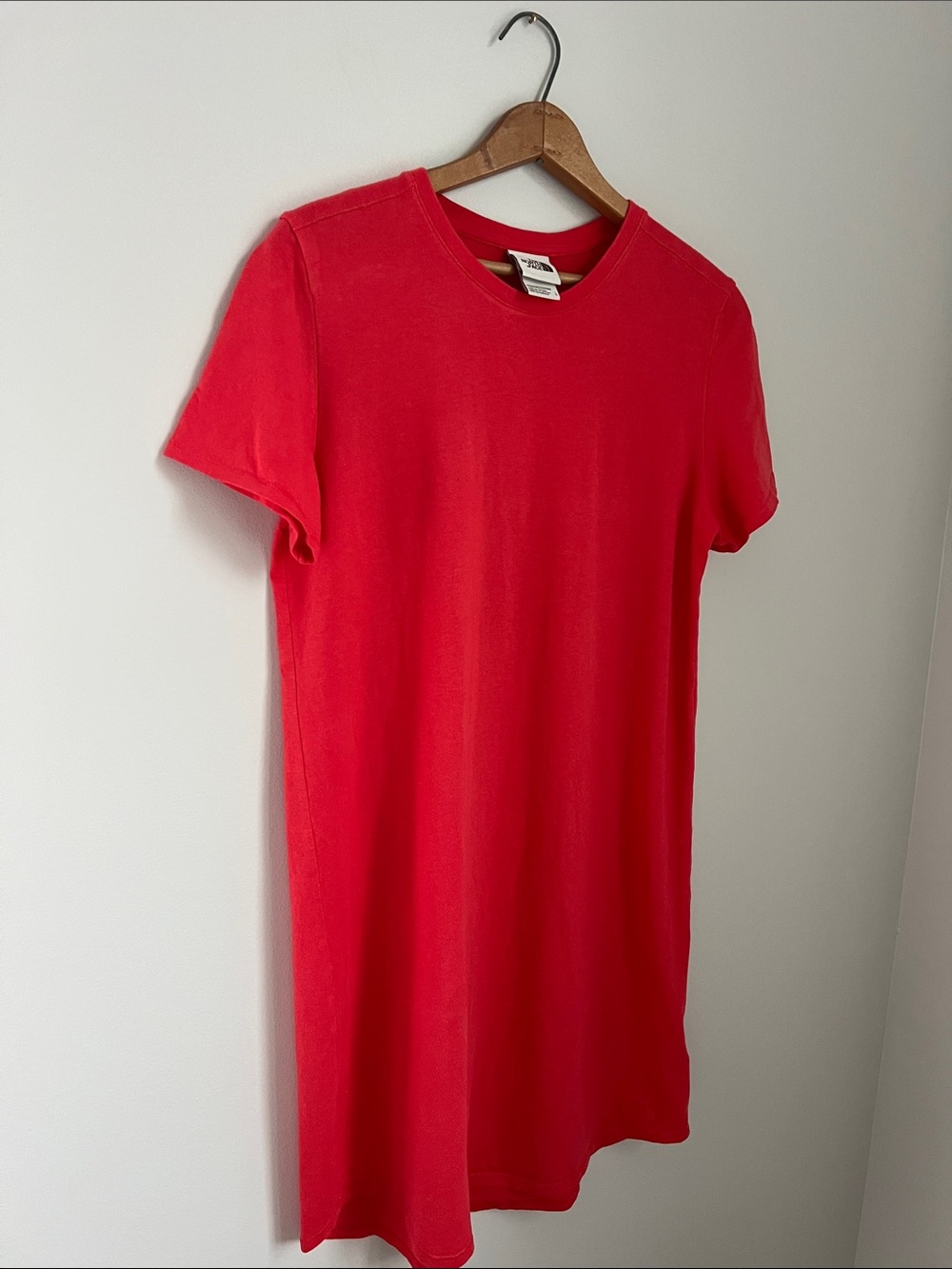 The North Face | Women's Coral Red Orange Crewneck T-shirt Dress Size Large - Picture 6 of 17